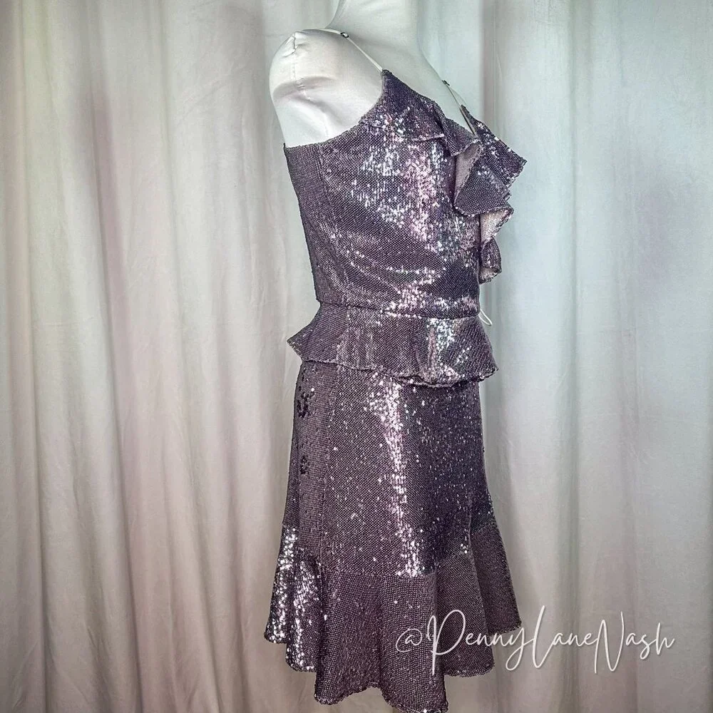 Rebecca Minkoff Sequined  Ruffled Tank & Skirt Set - Picture 4 of 15